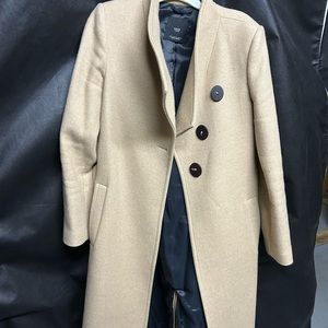 Mango khaki modern look wool blend peacoat
